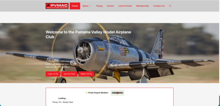 PVMAC website homepage screenshot